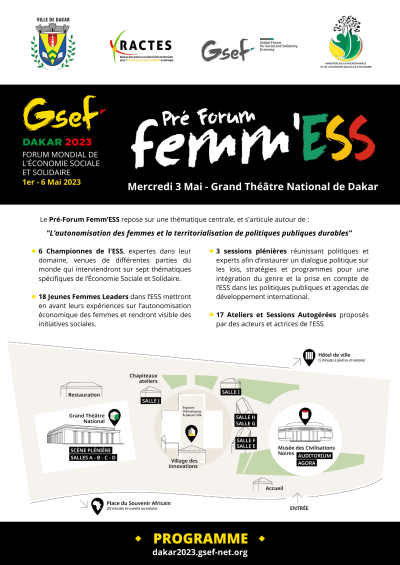 Programme Pré-Forum Femm'ESS DakarGSEF2023